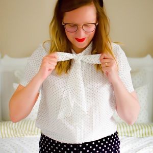 Polka dot button up